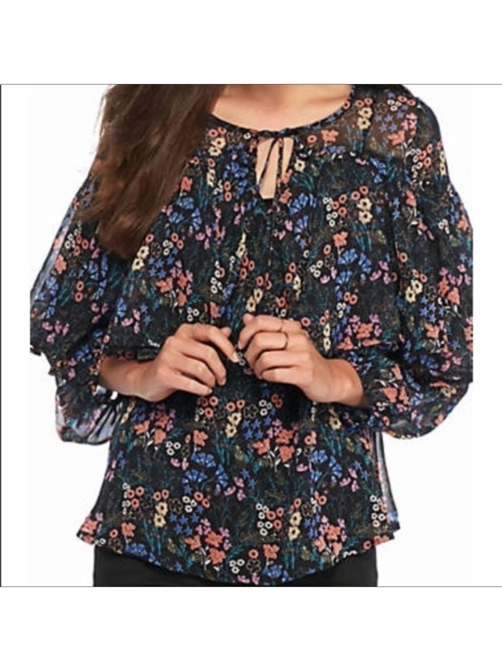 Flying Tomato Boho Flowy Floral Blouse